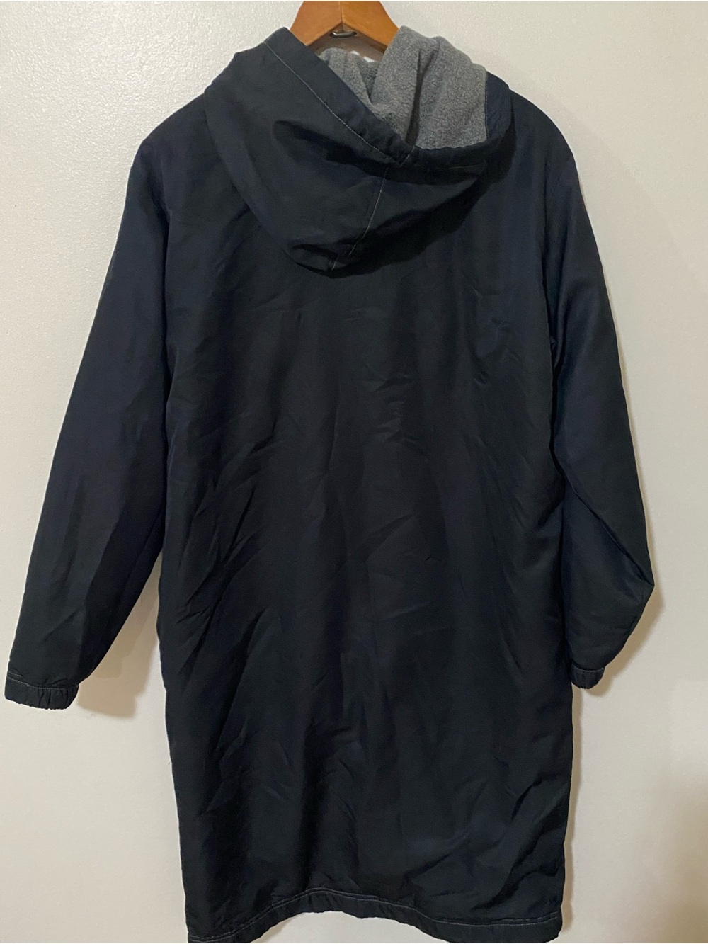 Speedo Swim Parka XSmall XS Unisex Black Gray Fleece-Lined Hooded Jacket - Picture 4 of 11